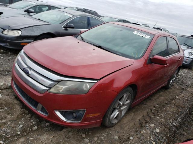 3FAHP0KC2AR104471 - 2010 FORD FUSION SPORT RED photo 1
