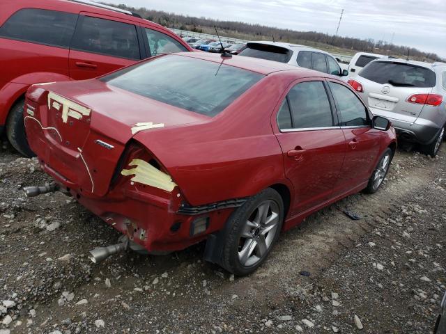 3FAHP0KC2AR104471 - 2010 FORD FUSION SPORT RED photo 3