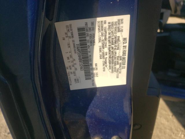 1FAHP35N48W152463 - 2008 FORD FOCUS SE BLUE photo 12