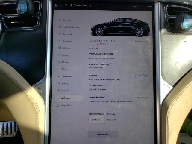 5YJSA1CP8CFP03095 - 2012 TESLA MODEL S Կանաչ լուսանկար 9