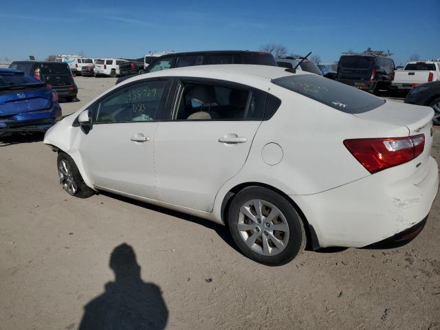 KNADM4A39E6338729 - 2014 KIA RIO LX WHITE photo 2