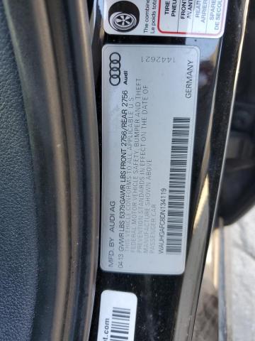 WAUHGAFC8DN134119 - 2013 AUDI A6 PRESTIGE შავი ფოტო 12