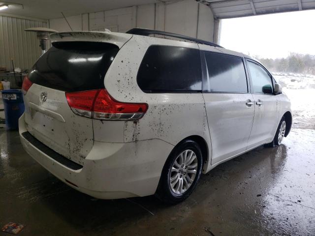 5TDYK3DCXBS172930 - 2011 TOYOTA SIENNA XLE WHITE photo 3