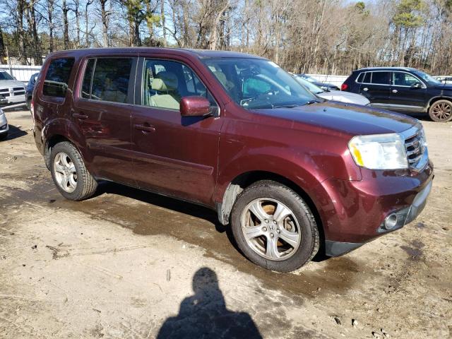 5FNYF3H51DB041781 - 2013 HONDA PILOT EXL MAROON photo 4