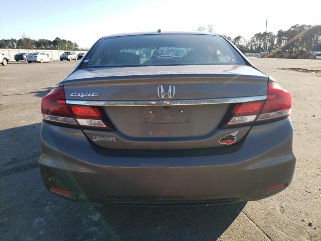 2HGFB2F98DH501579 - 2013 HONDA CIVIC EXL GRAY photo 6