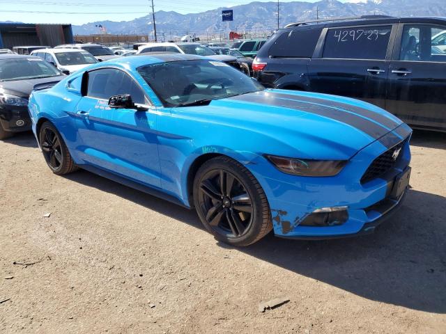 1FA6P8TH6H5335645 - 2017 FORD MUSTANG BLUE photo 4