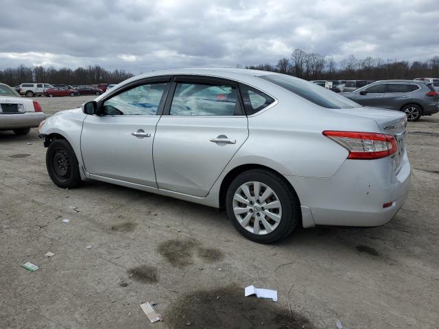 3N1AB7AP2DL649040 - 2013 NISSAN SENTRA S SILVER photo 2