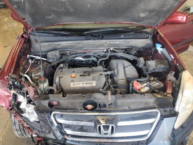 JHLRD788X5C053232 - 2005 HONDA CR-V EX BURGUNDY photo 11