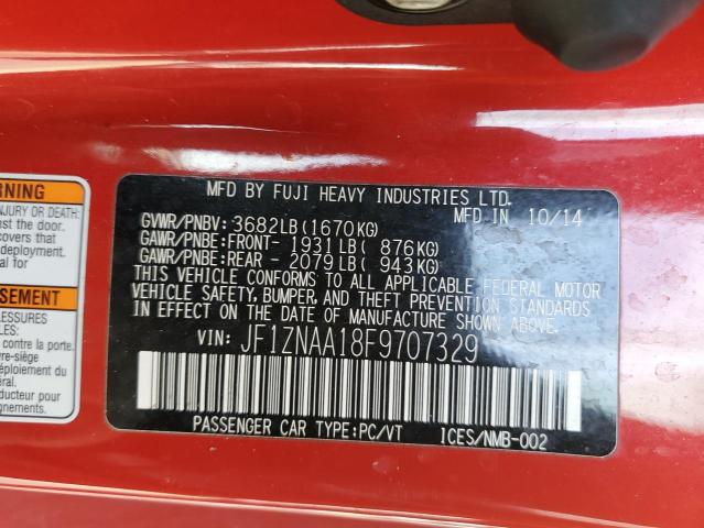 JF1ZNAA18F9707329 - 2015 TOYOTA SCION FR-S RED photo 12