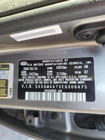 5XXGM4A73EG306475 - 2014 KIA OPTIMA LX GRAY photo 13