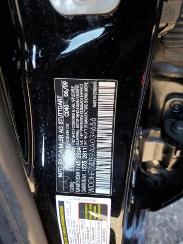 WDDHF7CB9AA034656 - 2010 MERCEDES-BENZ E 550 BLACK photo 12