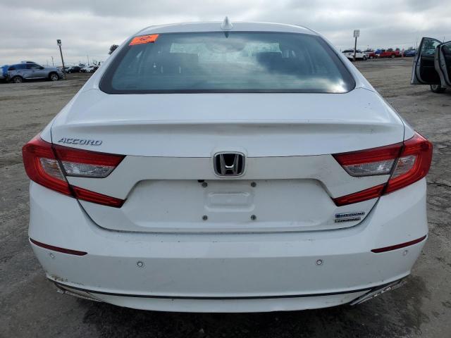 1HGCV3F91MA008812 - 2021 HONDA ACCORD TOURING HYBRID WHITE photo 6