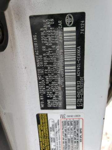 4T1BE46K87U569879 - 2007 TOYOTA CAMRY CE WHITE photo 12