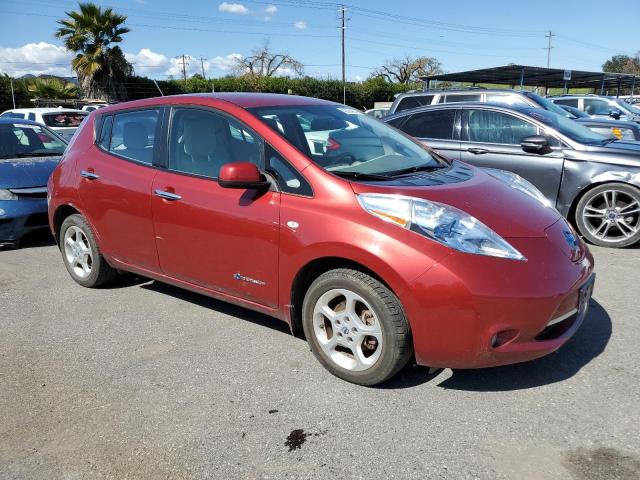 JN1AZ0CP9CT026086 - 2012 NISSAN LEAF SV RED photo 4