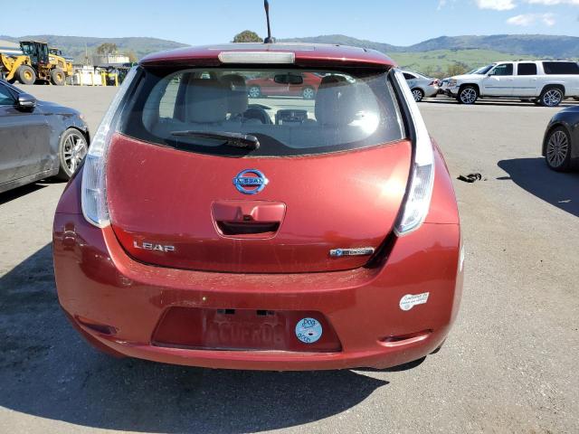 JN1AZ0CP9CT026086 - 2012 NISSAN LEAF SV RED photo 6