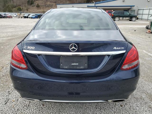 55SWF4KBXJU245324 - 2018 MERCEDES-BENZ C 300 4MATIC BLUE photo 6