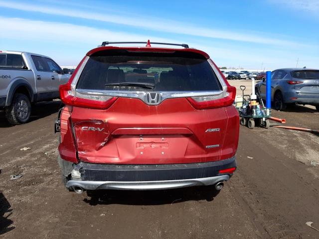 2HKRW2H98JH678908 - 2018 HONDA CR-V TOURING RED photo 6