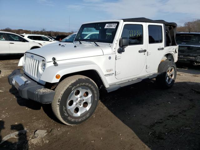1C4BJWEG6EL138288 - 2014 JEEP WRANGLER U SAHARA WHITE photo 1