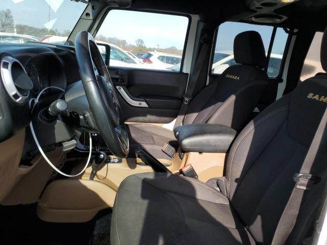1C4BJWEG6EL138288 - 2014 JEEP WRANGLER U SAHARA WHITE photo 7
