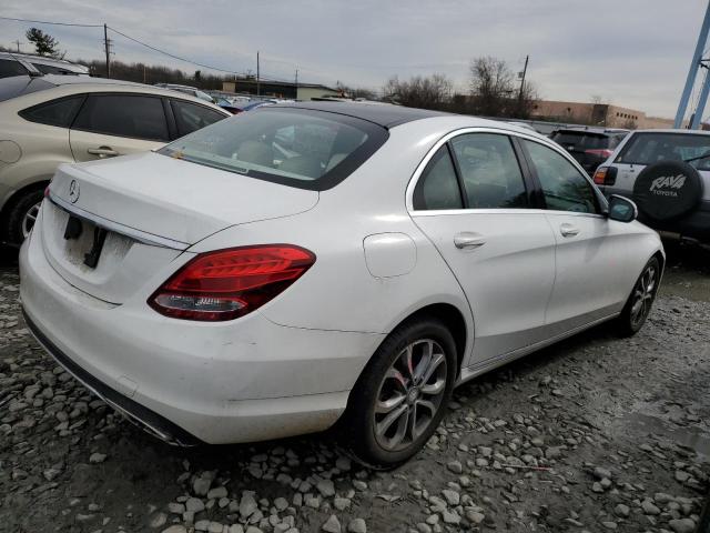 55SWF4JB3FU044311 - 2015 MERCEDES-BENZ C 300 WHITE photo 3