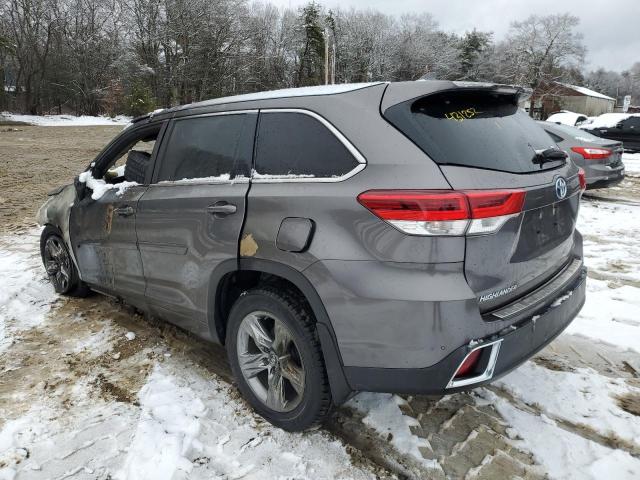 5TDDGRFH2HS033282 - 2017 TOYOTA HIGHLANDER HYBRID LIMITED GRAY photo 2