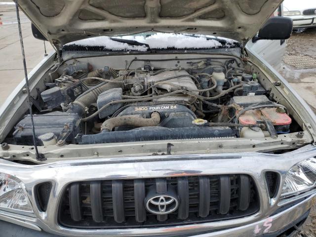 5TEHN72N81Z845590 - 2001 TOYOTA TACOMA DOUBLE CAB 灰色 照片 11