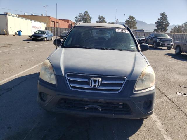 JHLRD68575C013822 - 2005 HONDA CR-V LX GRAY photo 5