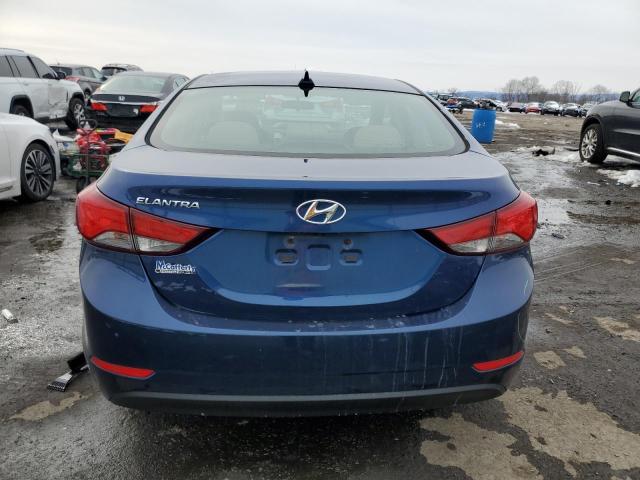 5NPDH4AE2GH795643 - 2016 HYUNDAI ELANTRA SE BLUE photo 6