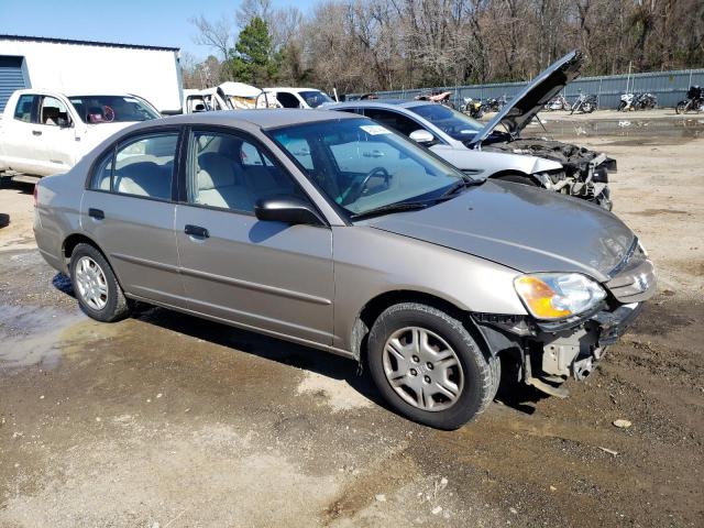 1HGES16581L018904 - 2001 HONDA CIVIC LX TAN photo 4