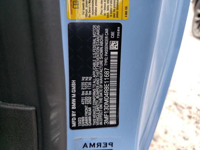 3MF13DM04R8E11687 - 2024 BMW M2 BLUE photo 12