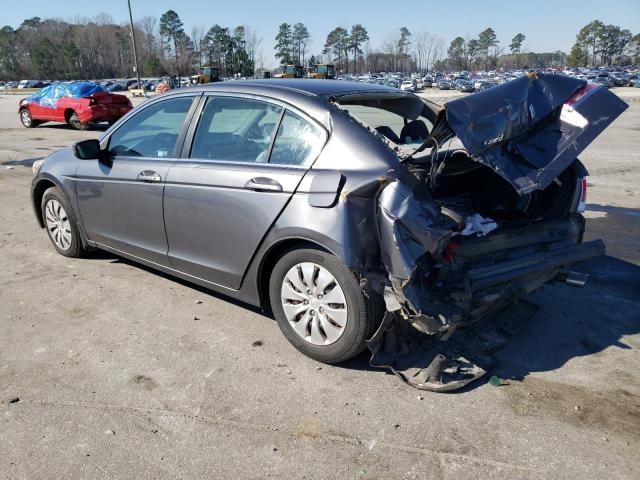 1HGCP2F31CA187562 - 2012 HONDA ACCORD LX GRAY photo 2