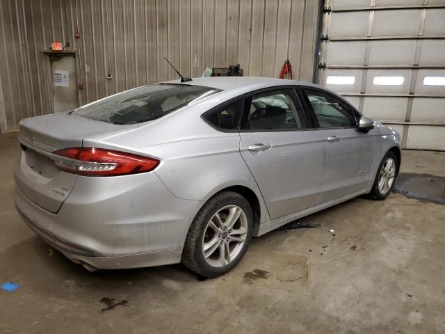 3FA6P0LU5JR248627 - 2018 FORD FUSION SE HYBRID SILVER photo 3