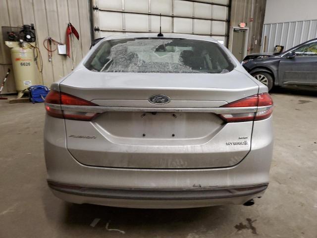 3FA6P0LU5JR248627 - 2018 FORD FUSION SE HYBRID SILVER photo 6