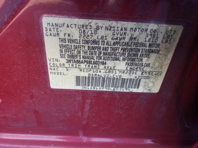 3N1AB6AP9BL603194 - 2011 NISSAN SENTRA 2.0 RED photo 12