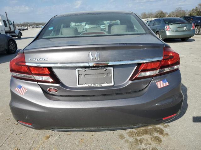 19XFB2F92EE082950 - 2014 HONDA CIVIC EXL ნაცრისფერი ფოტო 6