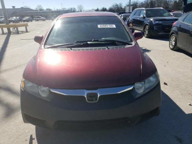 2HGFA16569H340313 - 2009 HONDA CIVIC LX RED photo 5