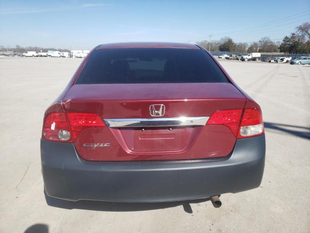 2HGFA16569H340313 - 2009 HONDA CIVIC LX RED photo 6