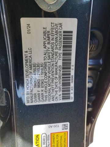 19XFL1H76RE014529 - 2024 HONDA CIVIC EXL გრაფიტი ფოტო 12