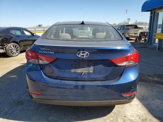 5NPDH4AE1GH738835 - 2016 HYUNDAI ELANTRA SE BLUE photo 6