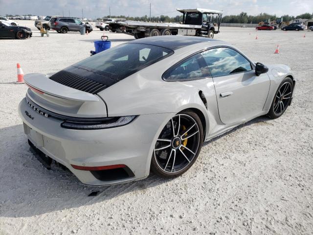 WP0AD2A97MS257538 - 2021 PORSCHE 911 TURBO GRAY photo 3