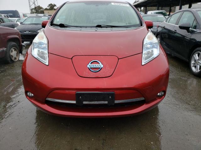 JN1AZ0CP9CT026427 - 2012 NISSAN LEAF SV MAROON photo 5