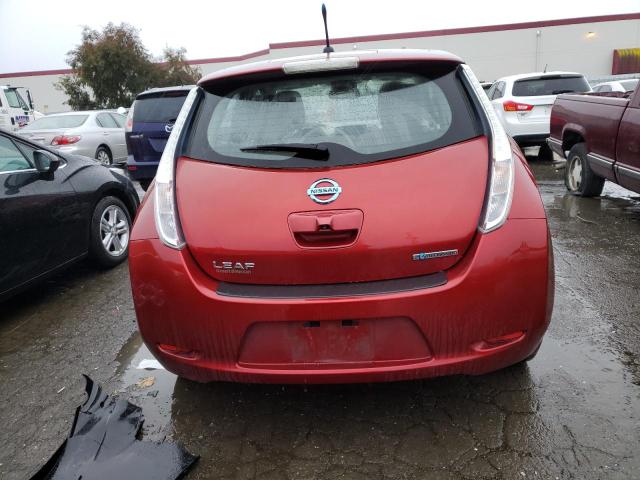 JN1AZ0CP9CT026427 - 2012 NISSAN LEAF SV MAROON photo 6