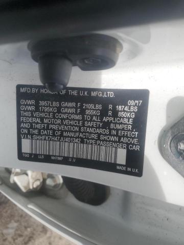 SHHFK7H47JU401342 - 2018 HONDA CIVIC SPORT 白色 照片 13