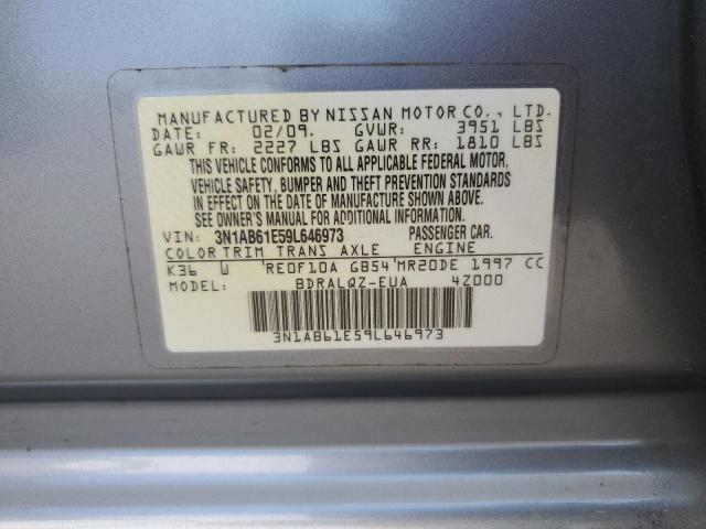 3N1AB61E59L646973 - 2009 NISSAN SENTRA 2.0 SILVER photo 13