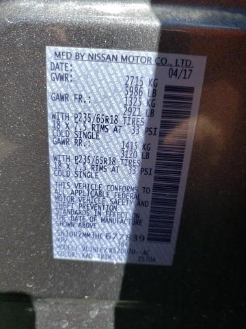 5N1DR2MM3HC677839 - 2017 NISSAN PATHFINDER S 石墨色 照片 12