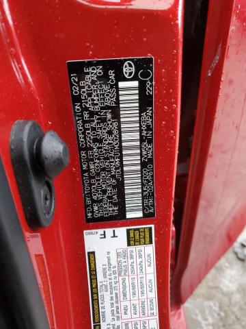 JTDL9MFU1M3028981 - 2021 TOYOTA PRIUS LE RED photo 13