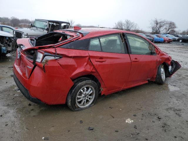 JTDL9MFU1M3028981 - 2021 TOYOTA PRIUS LE RED photo 3