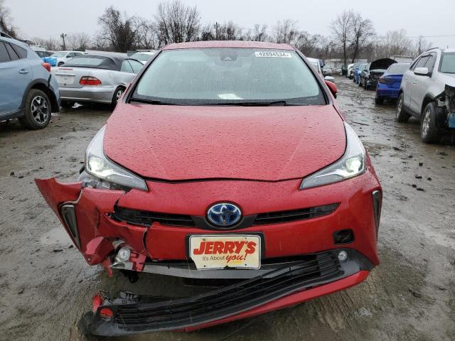 JTDL9MFU1M3028981 - 2021 TOYOTA PRIUS LE RED photo 5