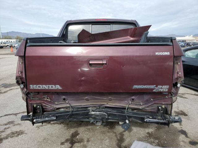 5FPYK1F52DB015331 - 2013 HONDA RIDGELINE RTL BURGUNDY photo 6