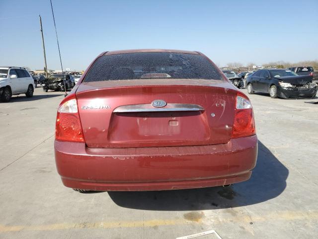 KNAFE121655143162 - 2005 KIA SPECTRA LX RED photo 6